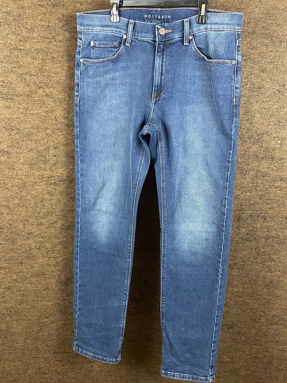 Mott & Bow Jeans Mens 32x32 Slim Fit Blue Denim Stretch Medium Wash 98